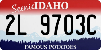 ID license plate 2L9703C