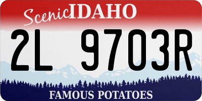 ID license plate 2L9703R