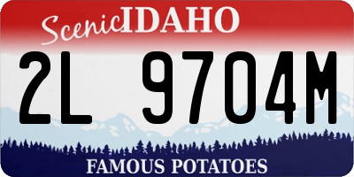 ID license plate 2L9704M