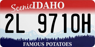 ID license plate 2L9710H