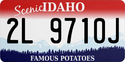 ID license plate 2L9710J