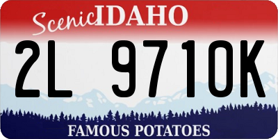 ID license plate 2L9710K