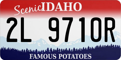 ID license plate 2L9710R