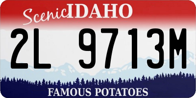 ID license plate 2L9713M