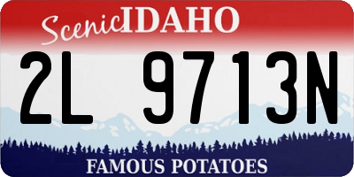 ID license plate 2L9713N