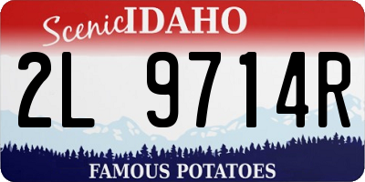 ID license plate 2L9714R