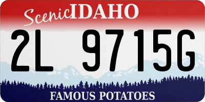 ID license plate 2L9715G