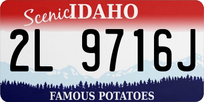 ID license plate 2L9716J