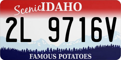 ID license plate 2L9716V