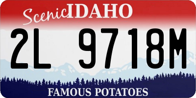 ID license plate 2L9718M