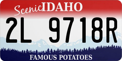 ID license plate 2L9718R