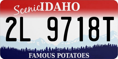 ID license plate 2L9718T