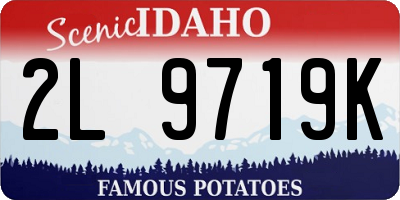 ID license plate 2L9719K