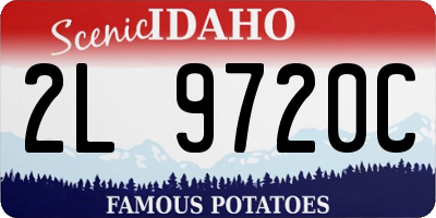 ID license plate 2L9720C