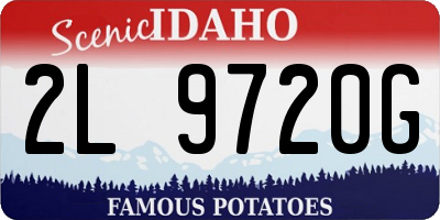 ID license plate 2L9720G