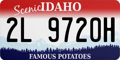 ID license plate 2L9720H