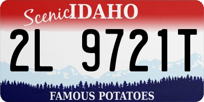 ID license plate 2L9721T