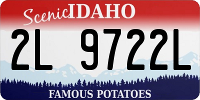 ID license plate 2L9722L