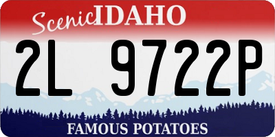ID license plate 2L9722P
