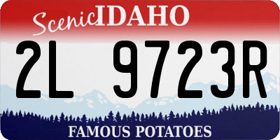 ID license plate 2L9723R