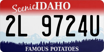 ID license plate 2L9724U
