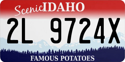 ID license plate 2L9724X