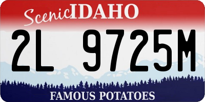 ID license plate 2L9725M