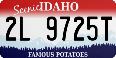 ID license plate 2L9725T