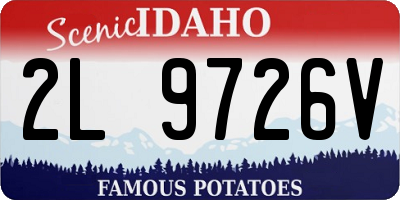ID license plate 2L9726V