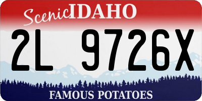 ID license plate 2L9726X
