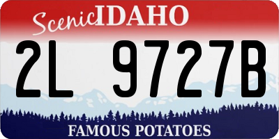 ID license plate 2L9727B
