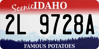 ID license plate 2L9728A