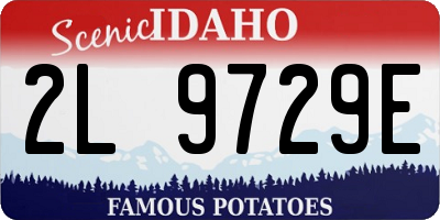 ID license plate 2L9729E