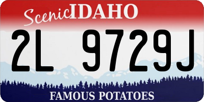ID license plate 2L9729J