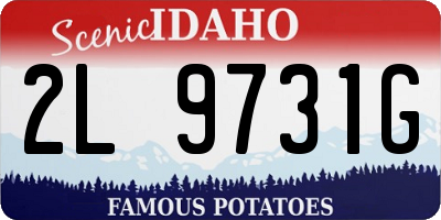 ID license plate 2L9731G