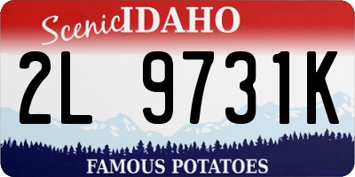 ID license plate 2L9731K