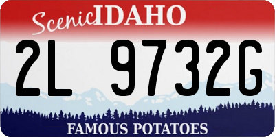 ID license plate 2L9732G