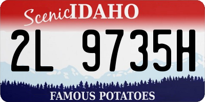 ID license plate 2L9735H