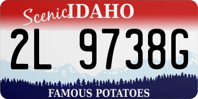ID license plate 2L9738G