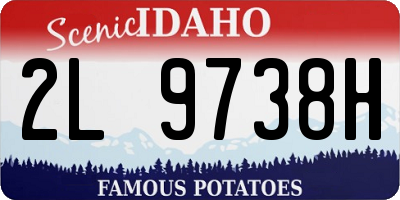 ID license plate 2L9738H