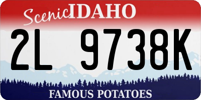 ID license plate 2L9738K