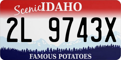 ID license plate 2L9743X