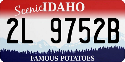 ID license plate 2L9752B