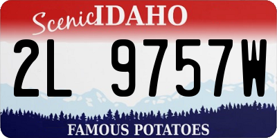 ID license plate 2L9757W