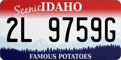 ID license plate 2L9759G