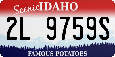 ID license plate 2L9759S