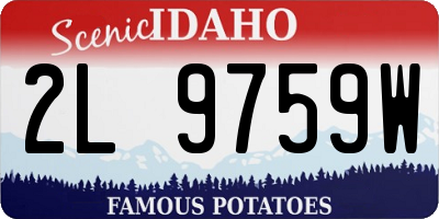 ID license plate 2L9759W