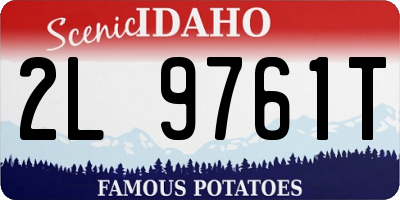 ID license plate 2L9761T