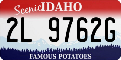 ID license plate 2L9762G