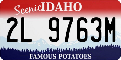 ID license plate 2L9763M